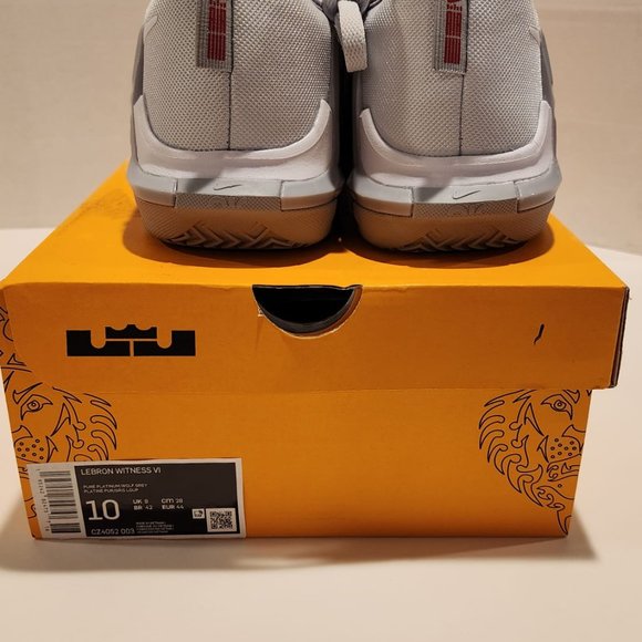 Nike LEBRON WITNESS 6 Pure Platinum🔥New Mens Gray Basketball Shoes CZ4052-003 - Picture 9 of 10